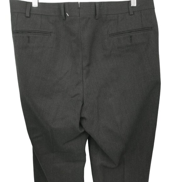 Hiltl The Ultimate Trousers Brown Flat Front Wool Dress Pants Size 38 x 31 - Picture 9 of 12